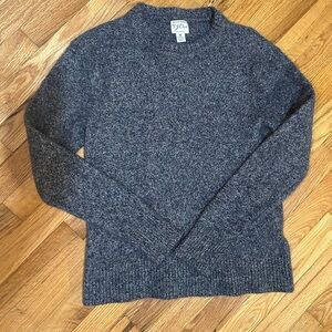 VINTAGE Mens J Crew Sweater Blue Merino Wool Crew Neck Medium